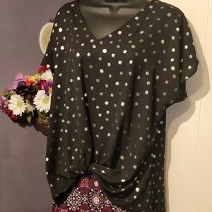 High low knot blouse